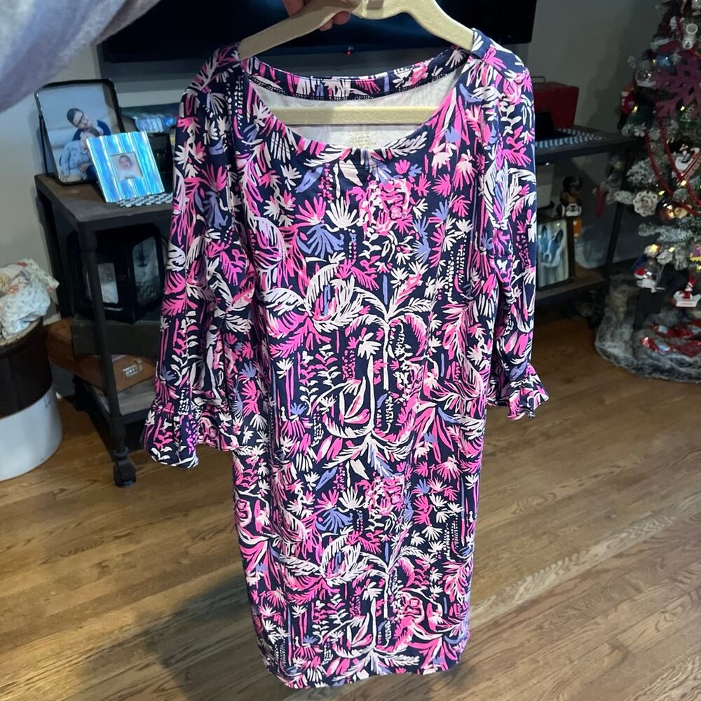 Lilly Pulitzer Sophie‎ Ruffle Dress Swing Of Things Monkey girls 8-10